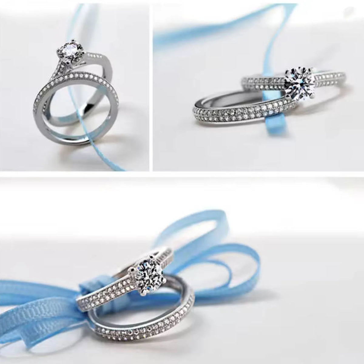 Celeste Vintage Wedding Ring Set