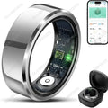 Smart Ring Blood Pressure Heart Rate Sleep Monitoring Waterproof