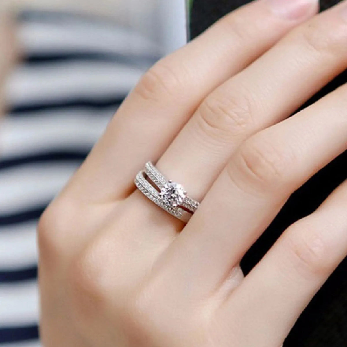 Celeste Vintage Wedding Ring Set