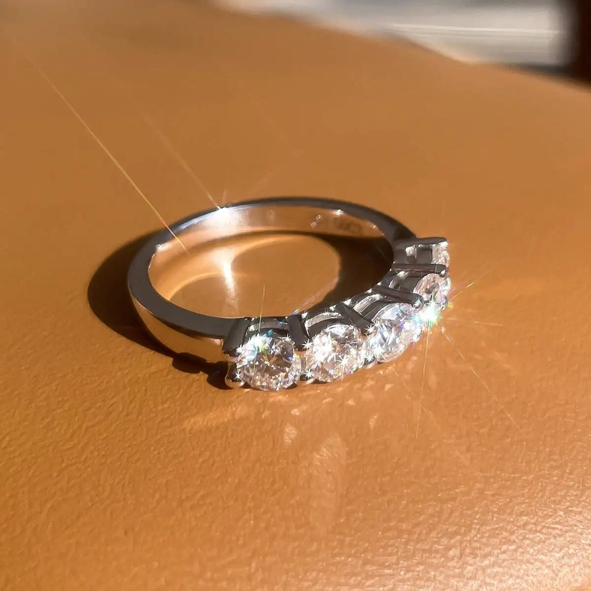 Celeste Moissanite Wedding Band